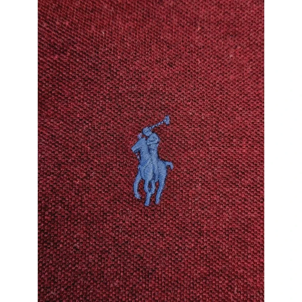 POLO RALPH LAUREN Shirt Men's M Long Sleeve Collared 100% Cotton Pullover Pony